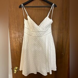Francesca’s Collections Jun & Ivy White Eyelet Mini Dress